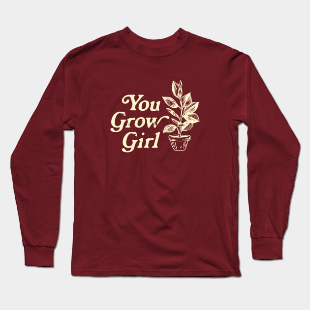 You Grow Girl - Yellow Long Sleeve T-Shirt by GreatLakesLocals